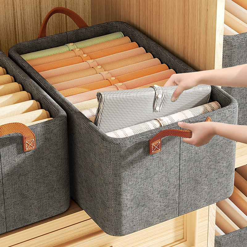 Foldable Fabric Storage Box with Handles