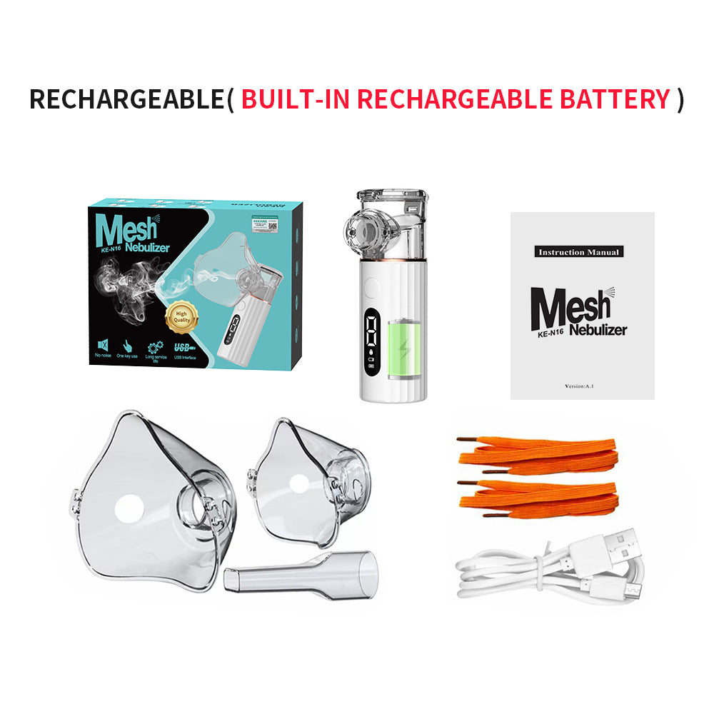 CE Certified Portable Mesh Nebulizer – Medical-Grade Rechargeable Inhaler