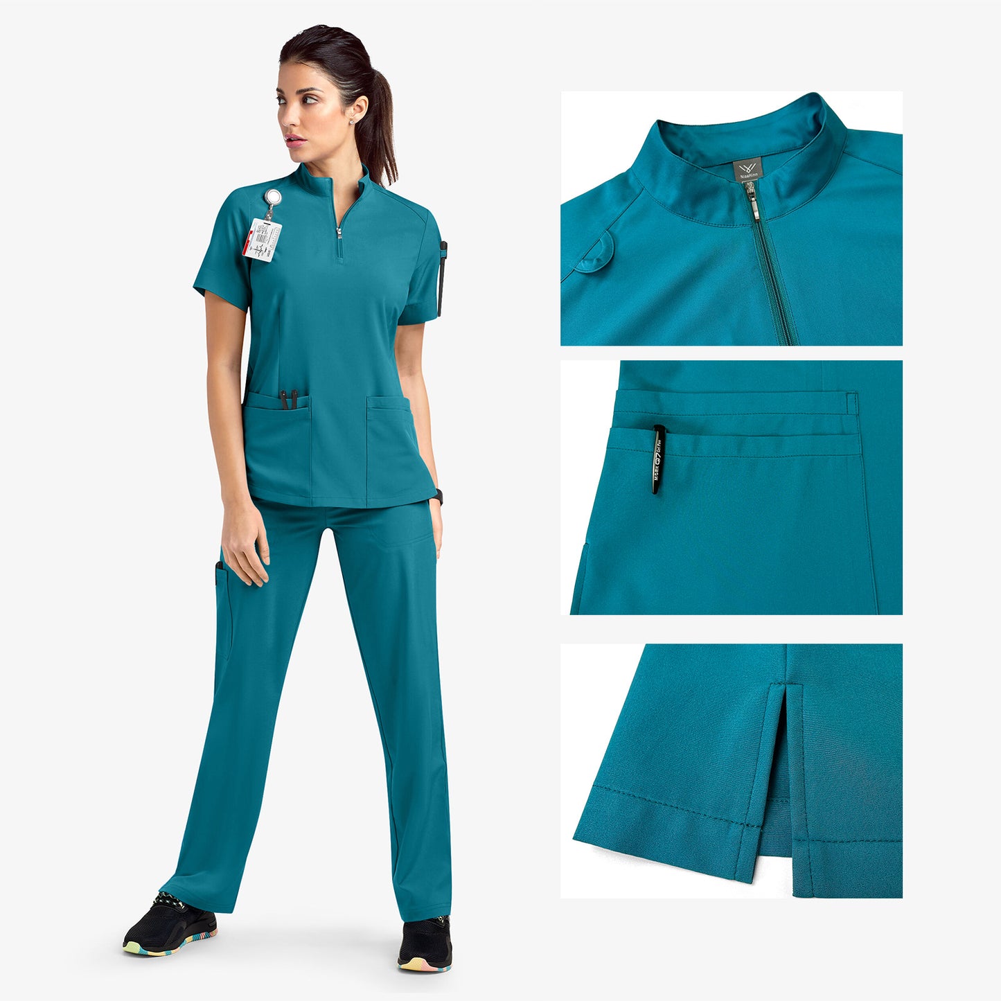 Hand Washing Suit Work Clothes Uniform Stand Collar Suit Elastic Quick-drying Medical Operating Room Surgical Gown