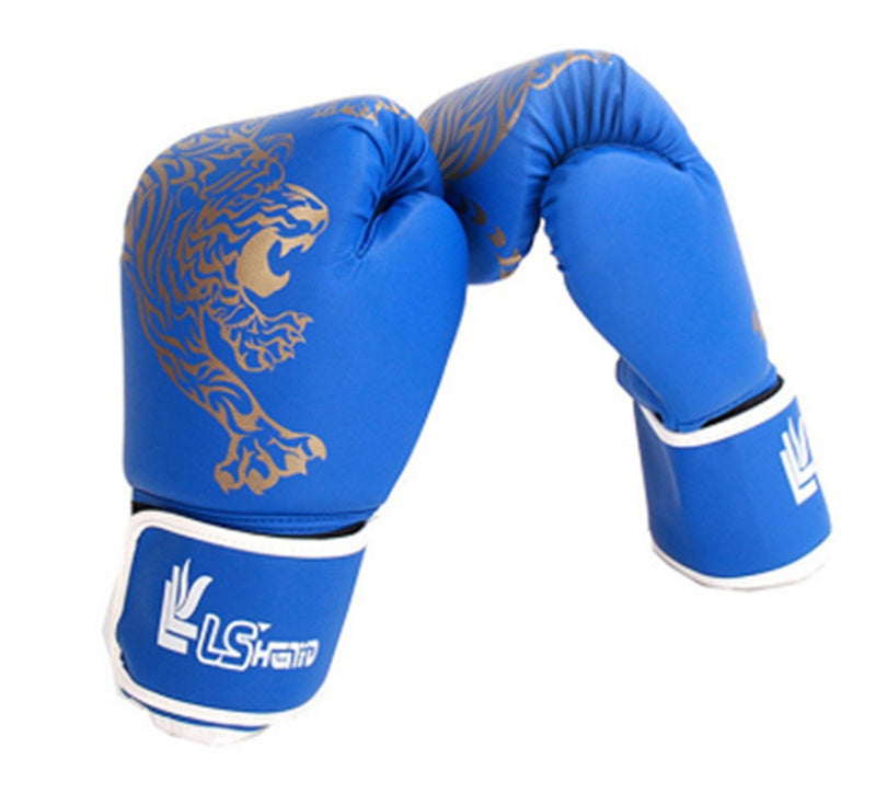 Flame Tiger Boxing Gloves – PU Leather Training Gloves for Men & Women