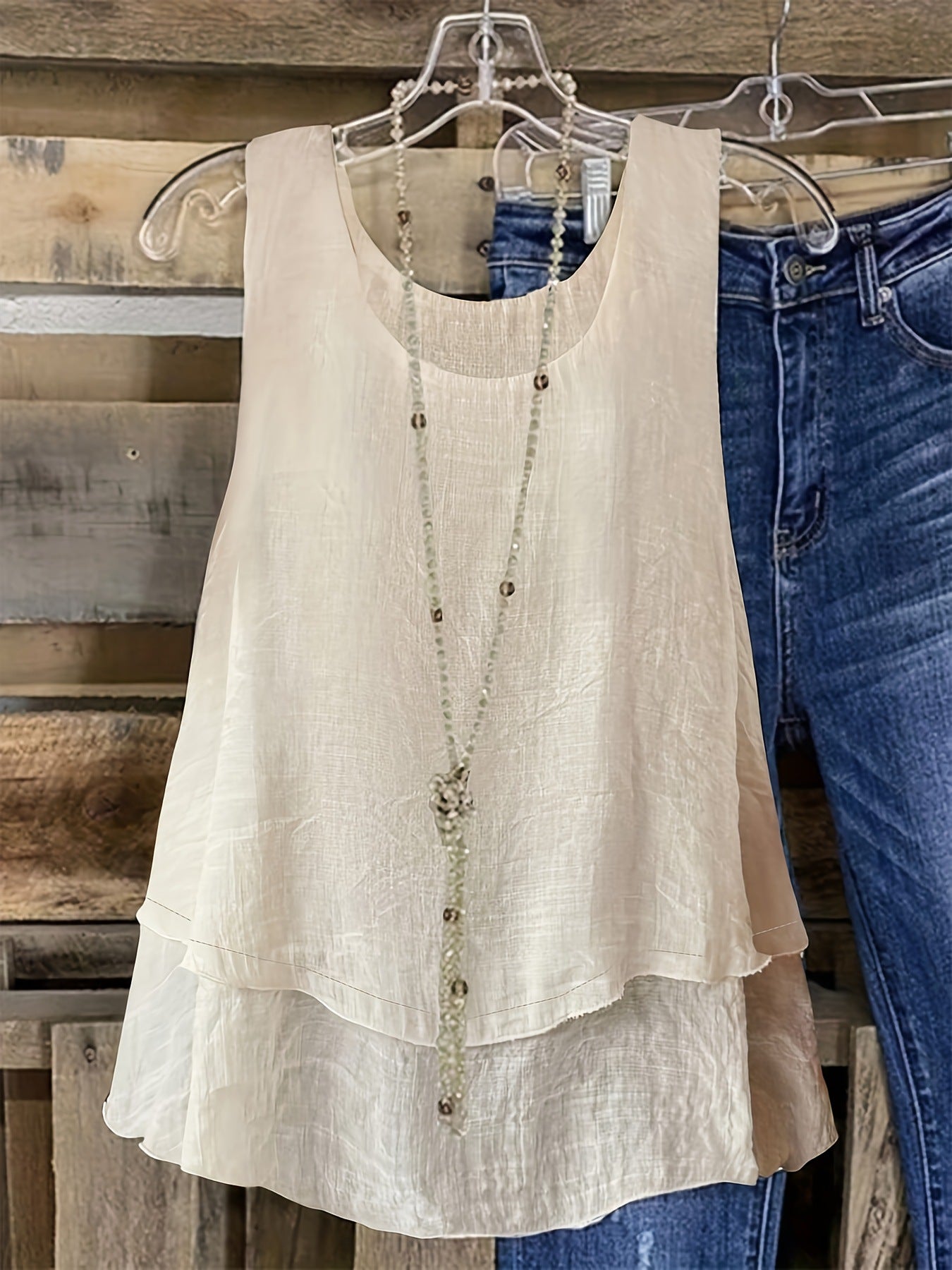 Womens Casual Solid-Color Two-Layer Tank Top - Comfortable Summer Top | Prime Care