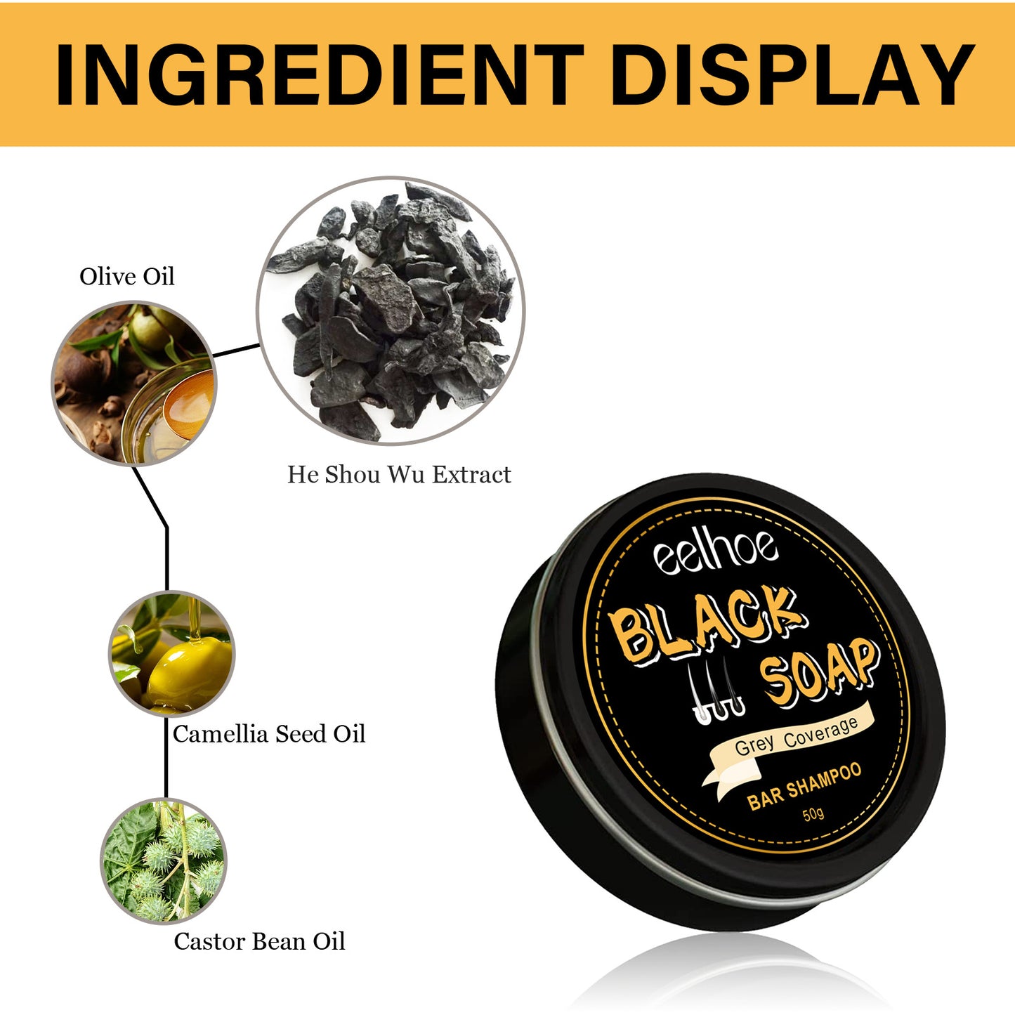 Black Hair Soap Gentle Moisturizing Clean Shampoo Soap - Natural Hair Care | Prime Care