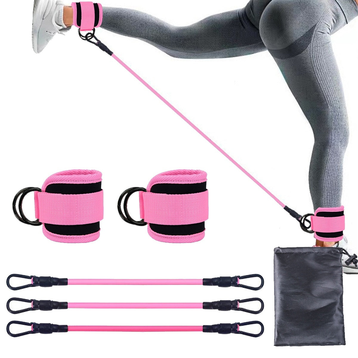 Ankle Strap Resistance Bands Set – Hip & Leg Strength Training