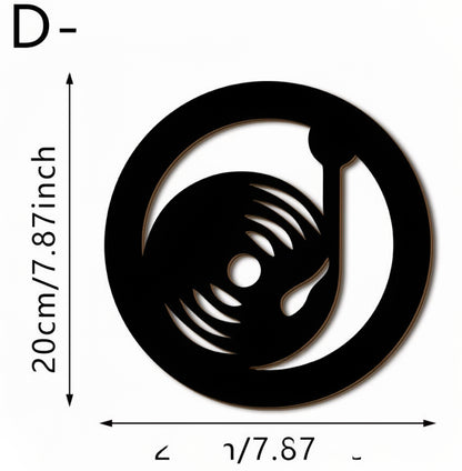 Black Music Notes Wooden Wall Home Decor - Musical Wall Art | Prime Care