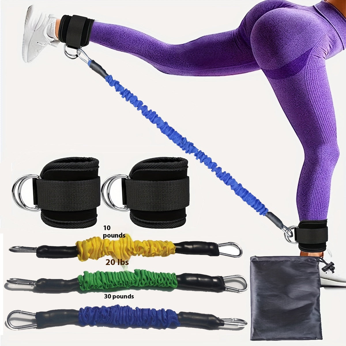 Ankle Strap Resistance Bands Set – Hip & Leg Strength Training