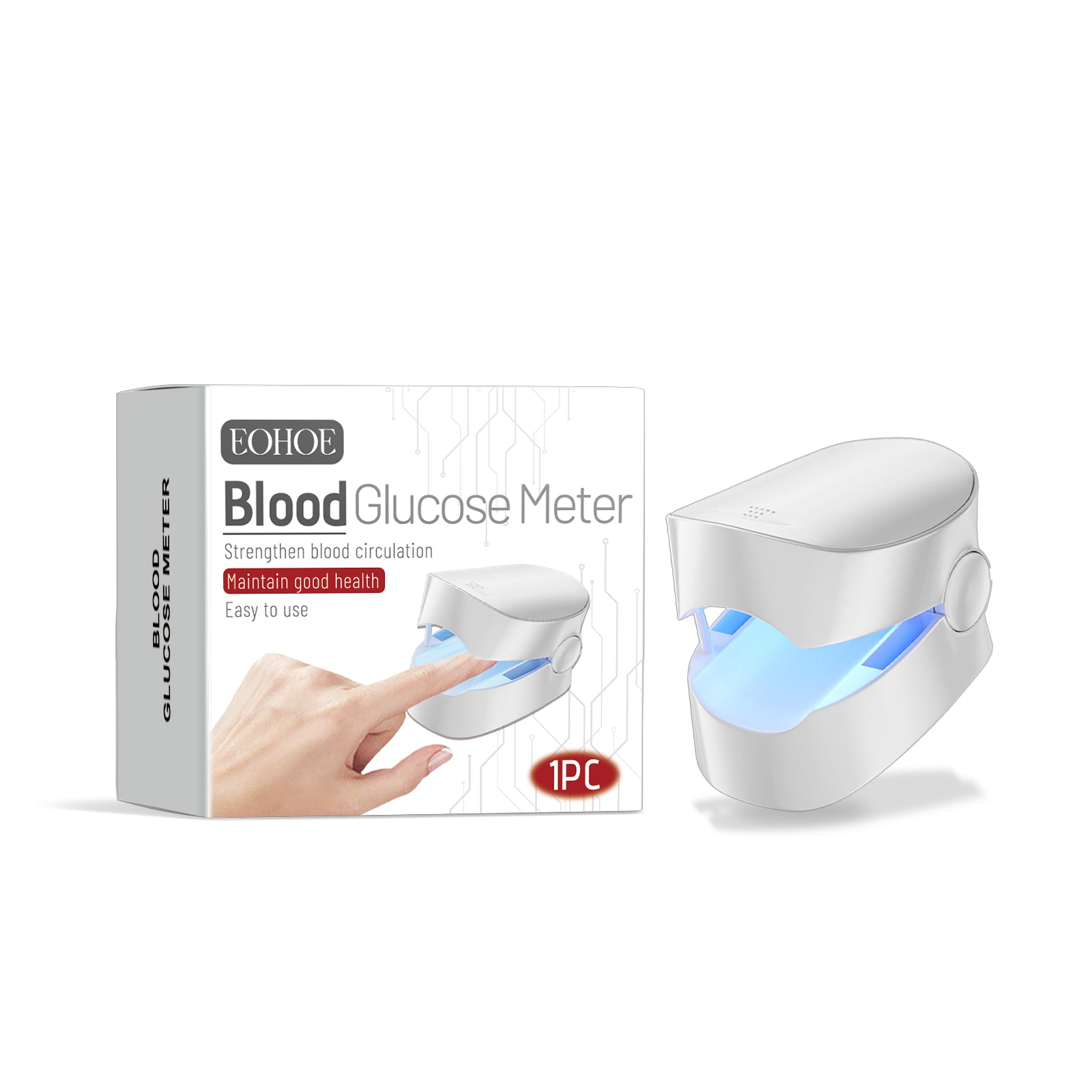 Non-Invasive Blood Glucose Meter - Painless Diabetes Monitor No Finger Prick