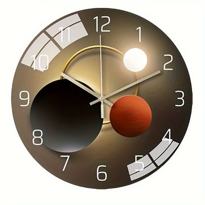 Tempered Glass Wall Clock - Silent Living Room Decorative Clock | Prime Care