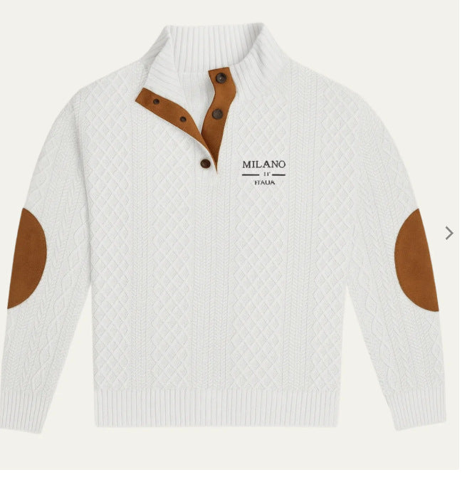 男士秋冬提花针织毛衣