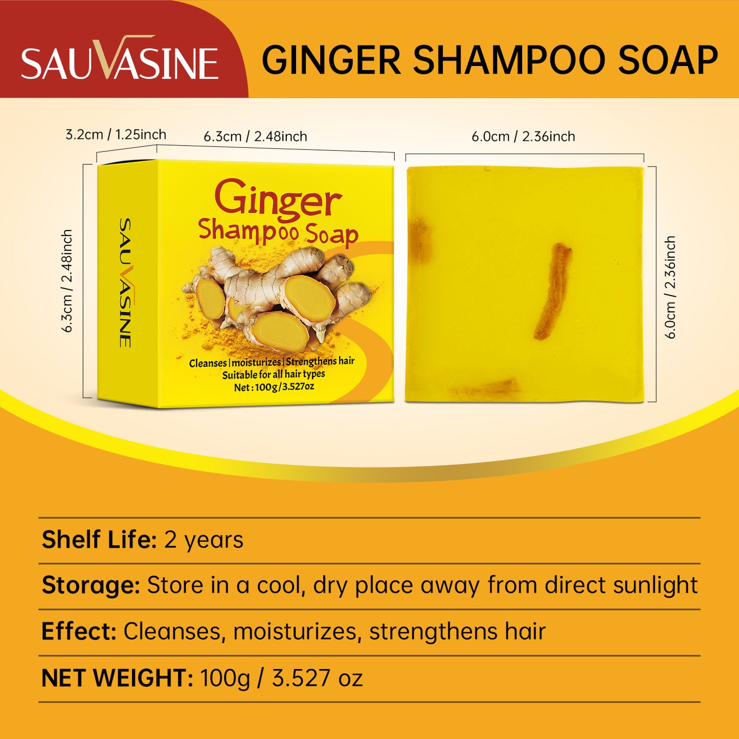 Ginger Shampoo Soap Hair Care - Natural Scalp Treatment | Prime Care