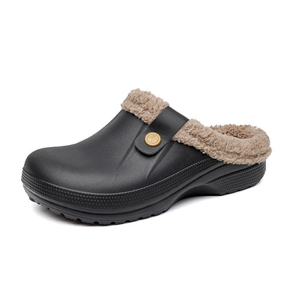 Mens Fleece-Lined Cotton Slippers For Home - Warm Comfortable Indoor Footwear | Prime Care