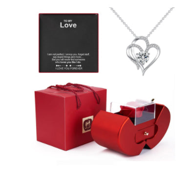 Eternal Rose Jewelry Box - Valentine's Day Mother's Day Gift Necklace | Prime Care
