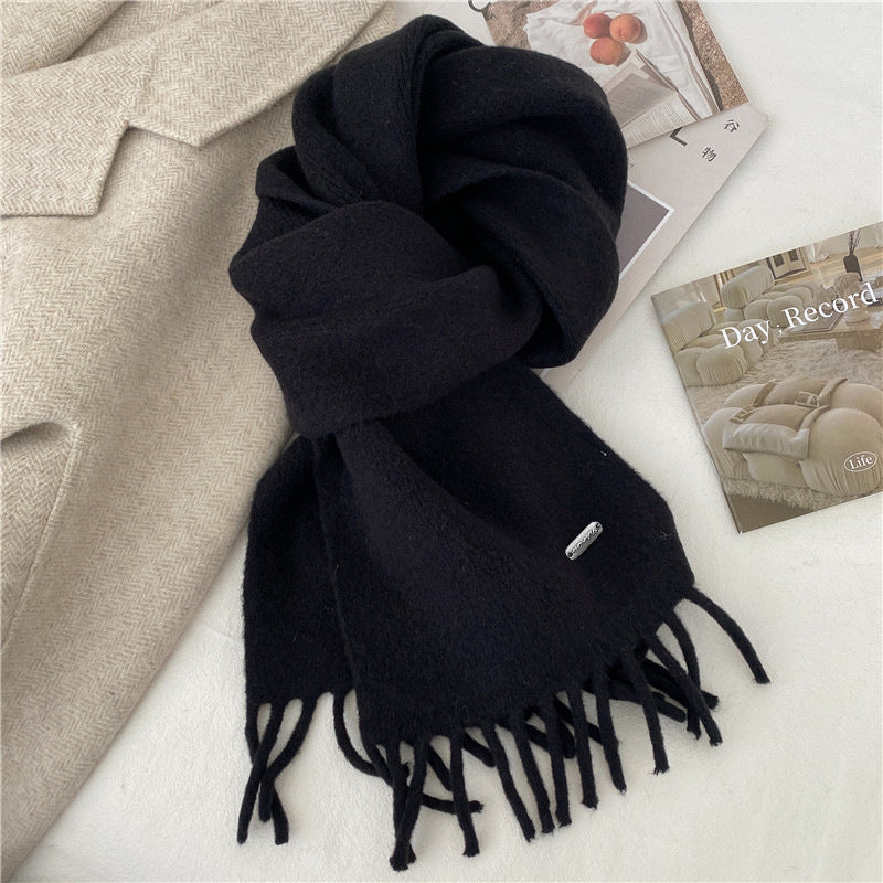 Winter Retro High-End All-Match Solid-Color Scarf - Luxury Fashion Accessory | Prime Care