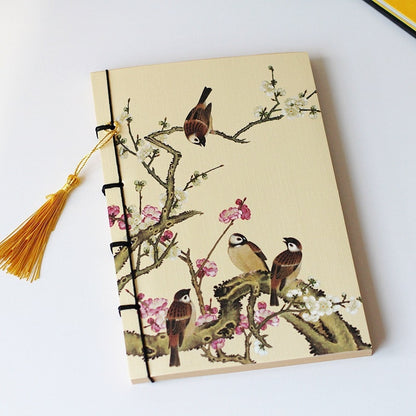 Chinese Style Retro Famous Painting Thread-Bound Tassel Notebook | Prime Care