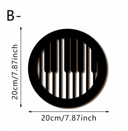 Black Music Notes Wooden Wall Home Decor - Musical Wall Art | Prime Care