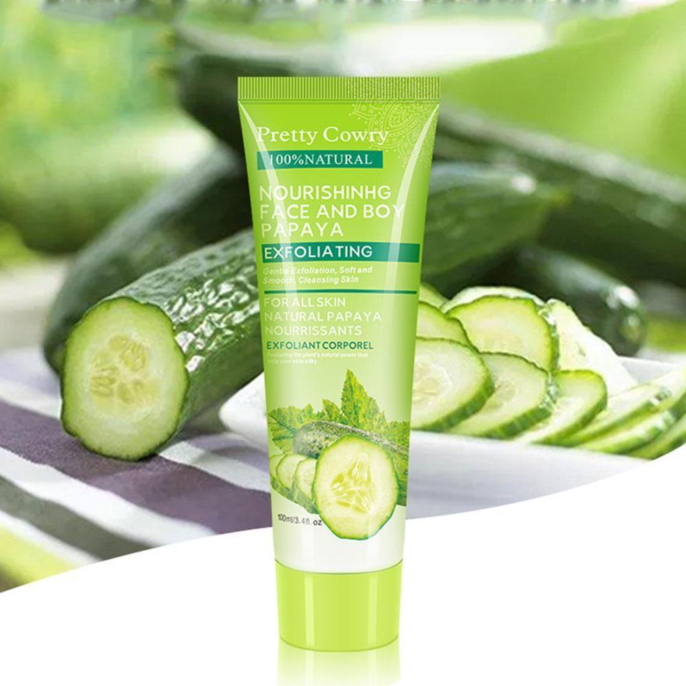 🌿 Cucumber Coconut Papaya Facial Exfoliating Gel — Direct From China 🇨🇳