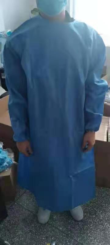 Disposable PP Non Woven Isolation Surgical Gown