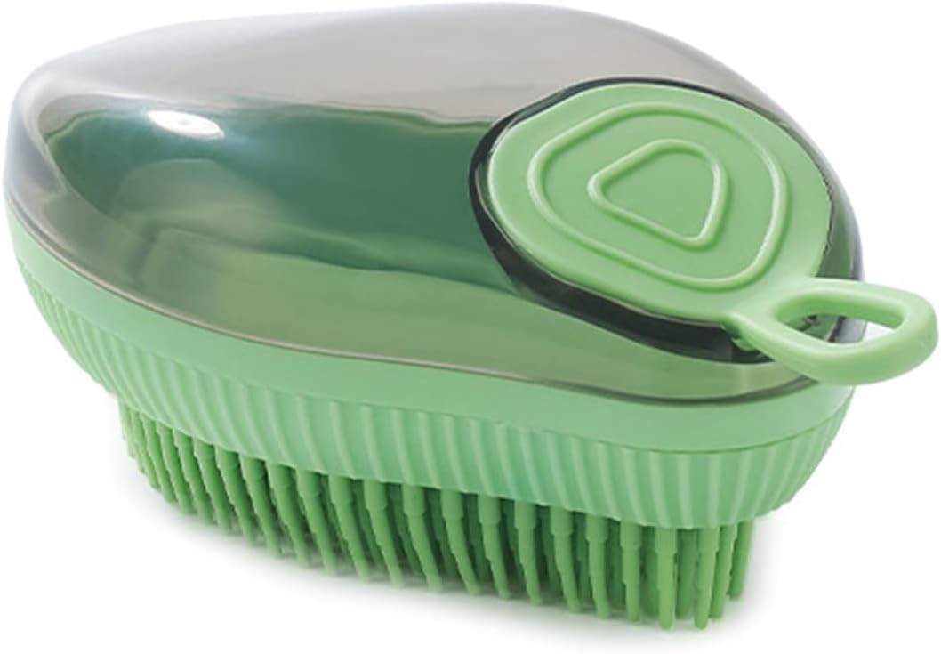 Dog Bath Brush With Soap Dispenser - Silicone Pet Grooming Massage Brush | Prime Care
