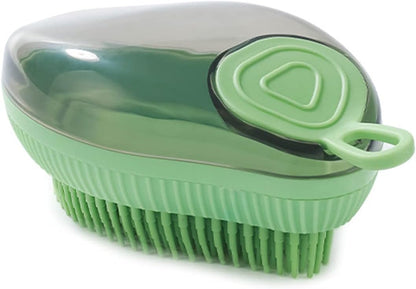 Dog Bath Brush With Soap Dispenser - Silicone Pet Grooming Massage Brush | Prime Care