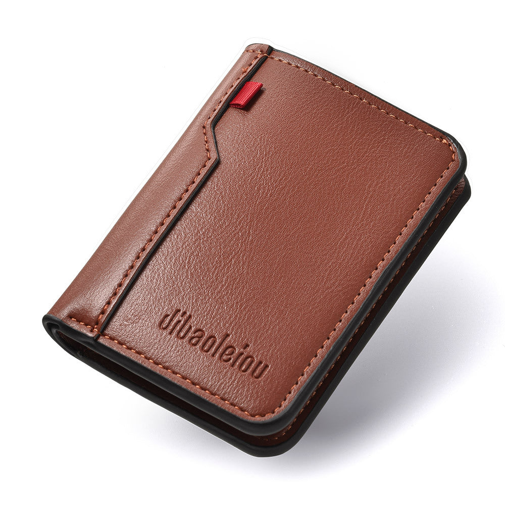 Vertical Men's Wallet - Slim Compact Leather Wallet 100g | Prime Care
