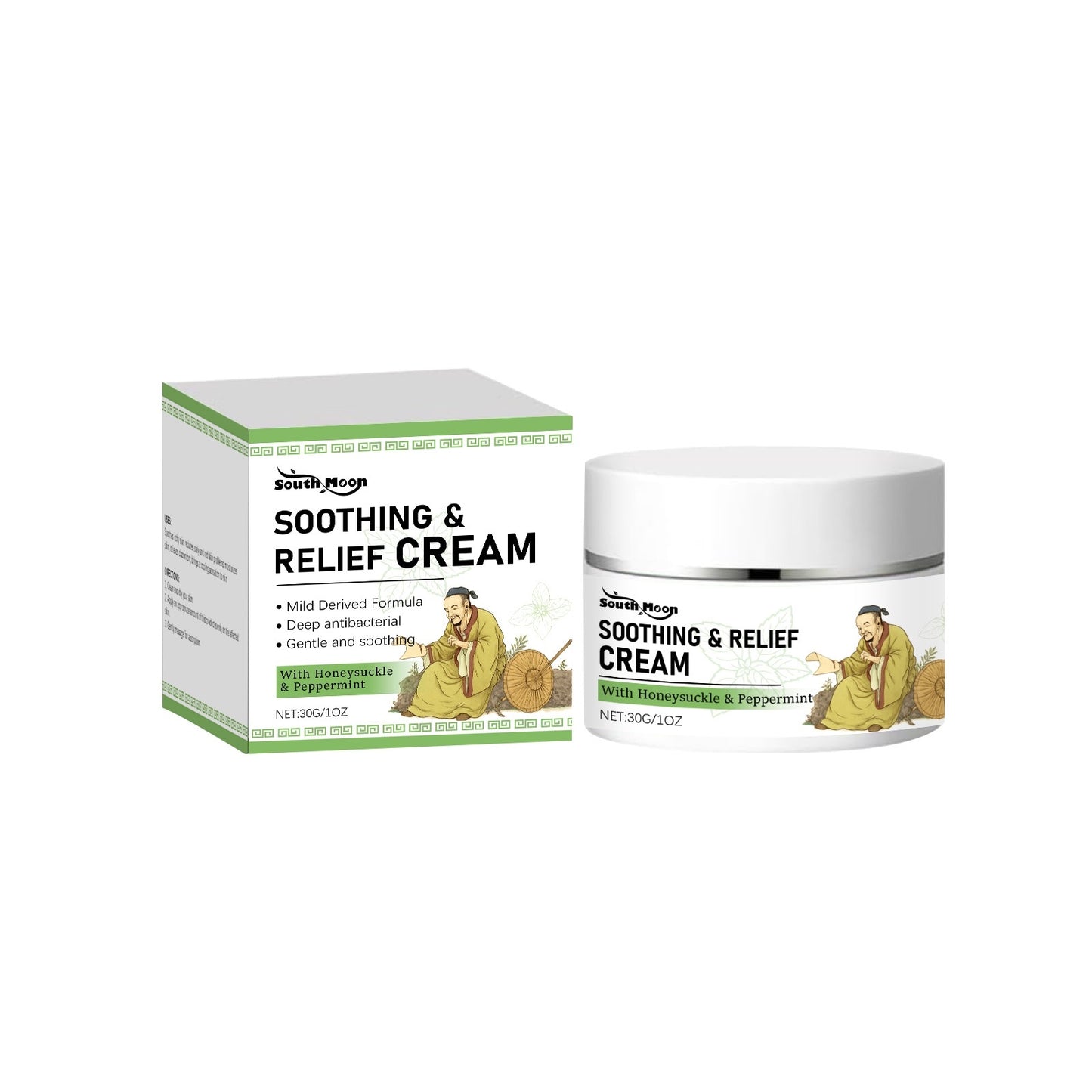 Herbal Skincare Soothing Cream - Natural Honeysuckle & Mint Formula | Prime Care