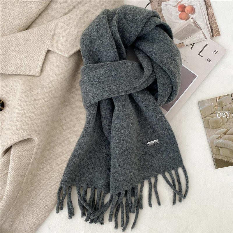 Winter Retro High-End All-Match Solid-Color Scarf - Luxury Fashion Accessory | Prime Care