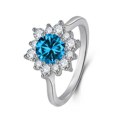 Elegant Full-diamond Snowflake Stud Earrings Pendant Necklace And Ring Jewelry Set | Prime Care