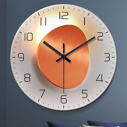 Tempered Glass Wall Clock - Silent Living Room Decorative Clock | Prime Care