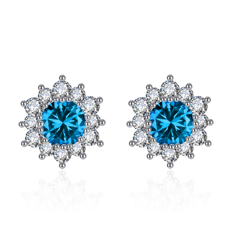 Elegant Full-diamond Snowflake Stud Earrings Pendant Necklace And Ring Jewelry Set | Prime Care