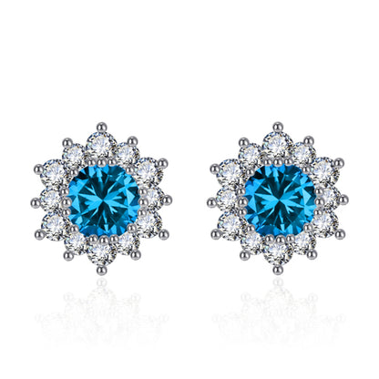 Elegant Full-diamond Snowflake Stud Earrings Pendant Necklace And Ring Jewelry Set | Prime Care