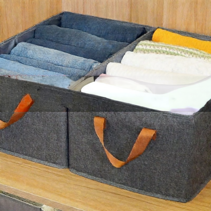 带提手的可折叠布艺储物盒