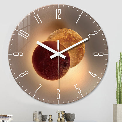 Tempered Glass Wall Clock - Silent Living Room Decorative Clock | Prime Care