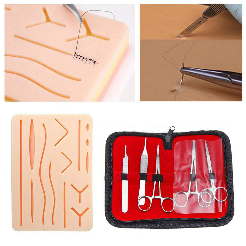 Surgical Suture Practice Training Bag Simulation With Wound Surgical Tools And Instruments Set