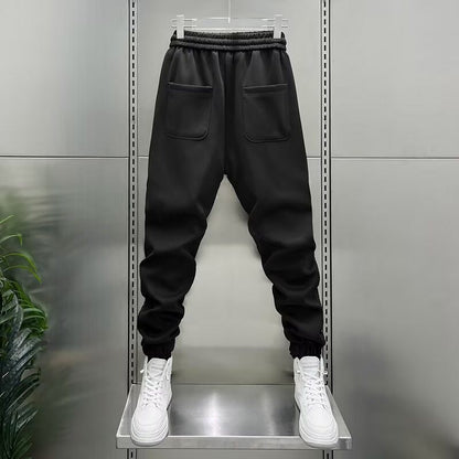 Mens Spring Summer Patchwork Vertical-Stripe Casual Elastic-Waist Fashion Ankle-Fit Pants | Prime Care