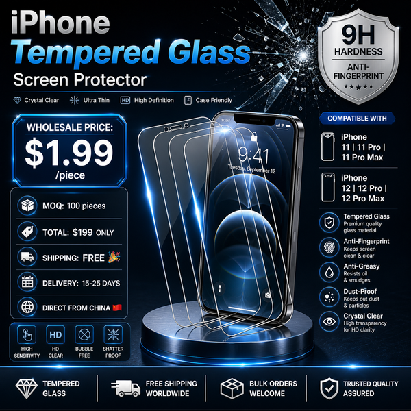 📱 iPhone Tempered Glass Screen Protector — Wholesale Direct From China 🇨🇳