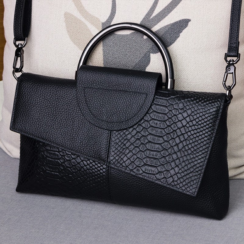 Genuine Leather Clutch Women's New Top Layer Cowhide Women's Crossbody Bag Fashionable Elegant Banquet Handbag Women's Small Bag