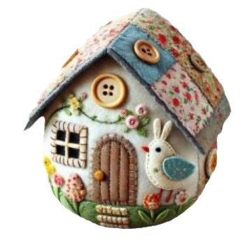New Patchwork Felt Egg House DIY Kit Patchwork Felt Egg House DIY Kit Package