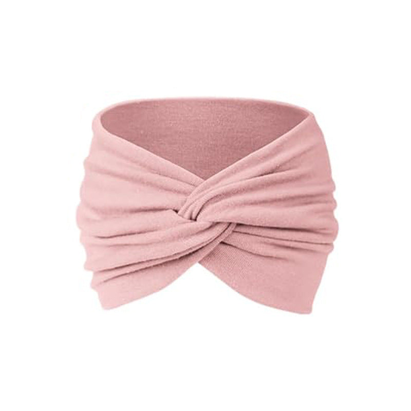 Bohemian Sports Headband Women's Wide Yoga Elastic Running Hair Accessory Headdress Pastoral Style Bow Headband