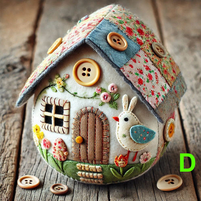 New Patchwork Felt Egg House DIY Kit Patchwork Felt Egg House DIY Kit Package