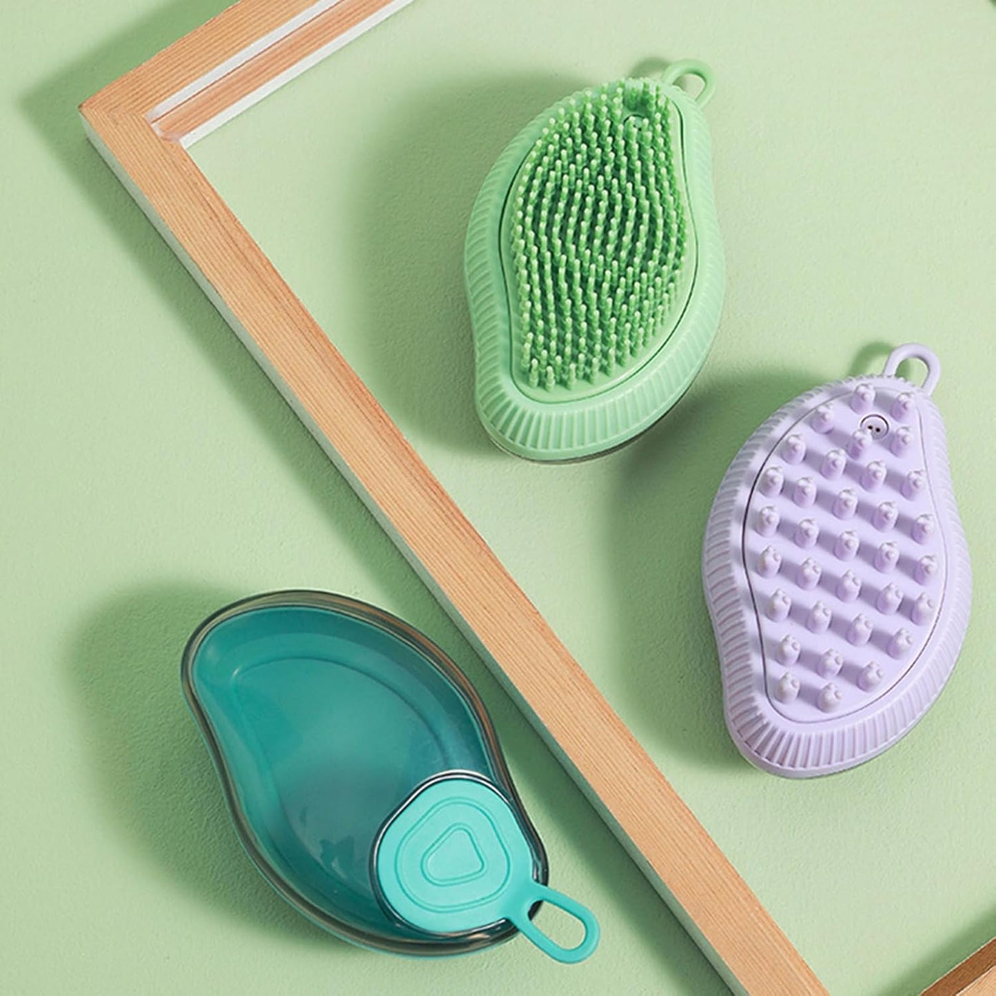 Dog Bath Brush With Soap Dispenser - Silicone Pet Grooming Massage Brush | Prime Care