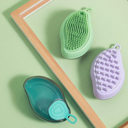 Dog Bath Brush With Soap Dispenser - Silicone Pet Grooming Massage Brush | Prime Care