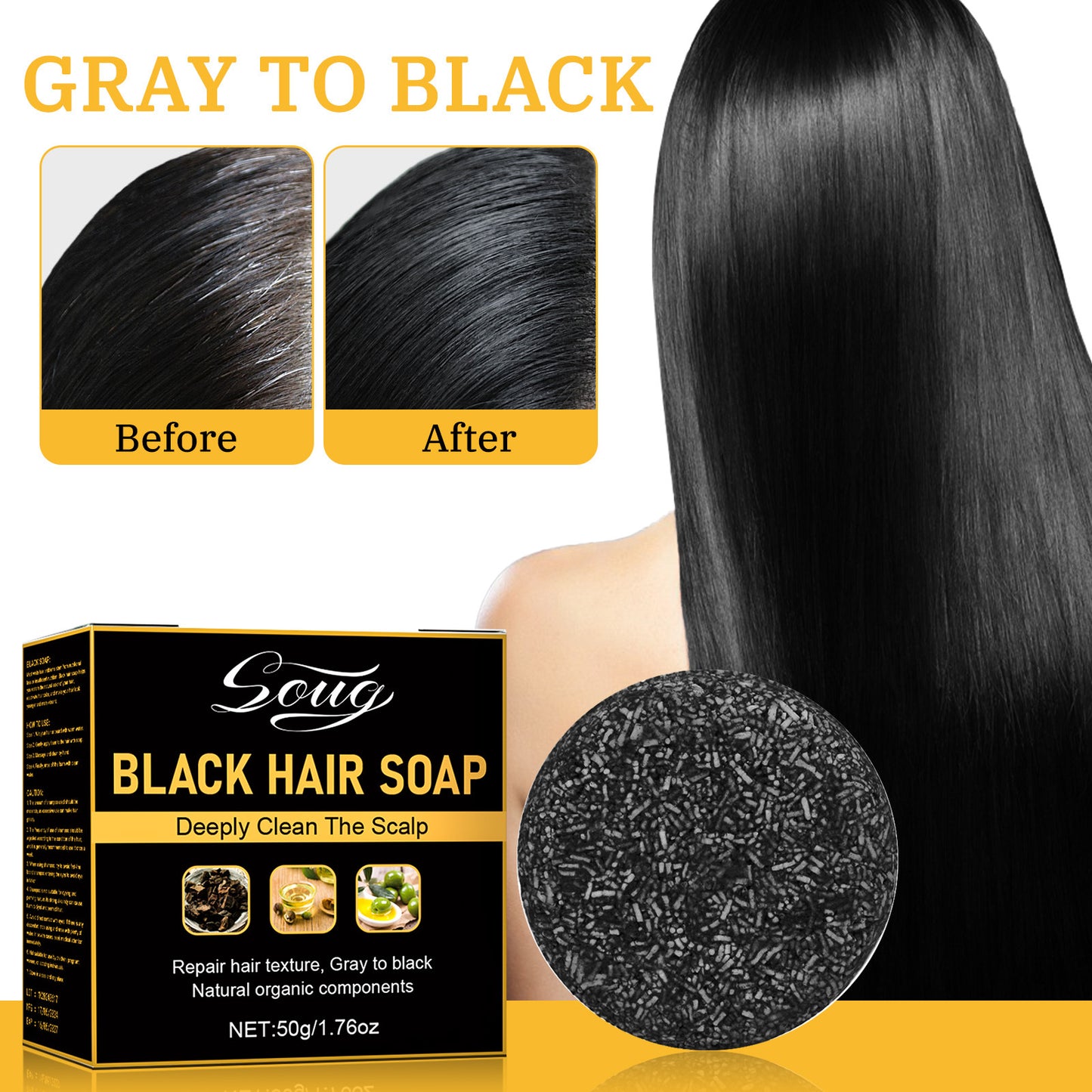 Supple Hair Scalp Cleaning Shampoo Soap - Natural Hair Care | Prime Care