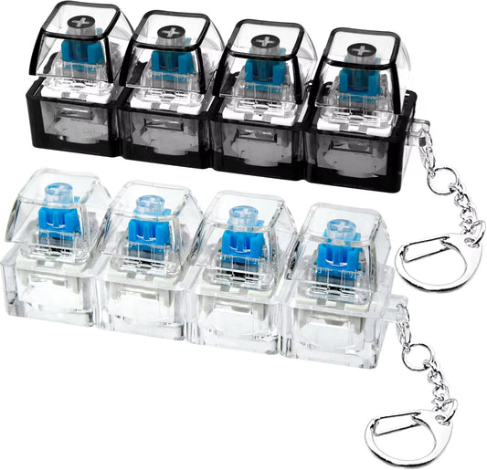 四键机械键盘指尖玩具 - LED减压钥匙扣 | Prime Care