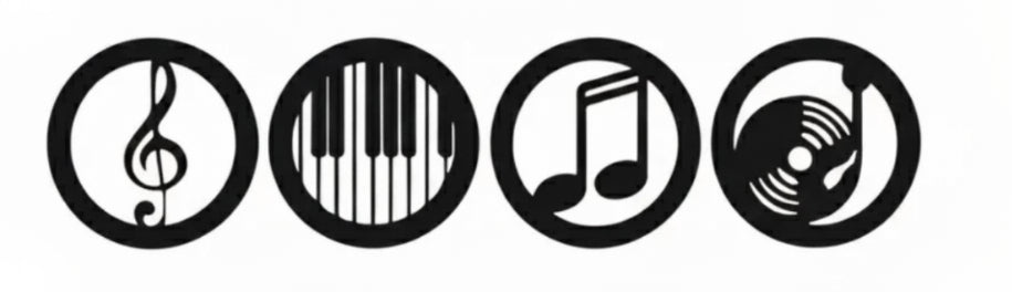 Black Music Notes Wooden Wall Home Decor - Musical Wall Art | Prime Care