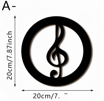Black Music Notes Wooden Wall Home Decor - Musical Wall Art | Prime Care