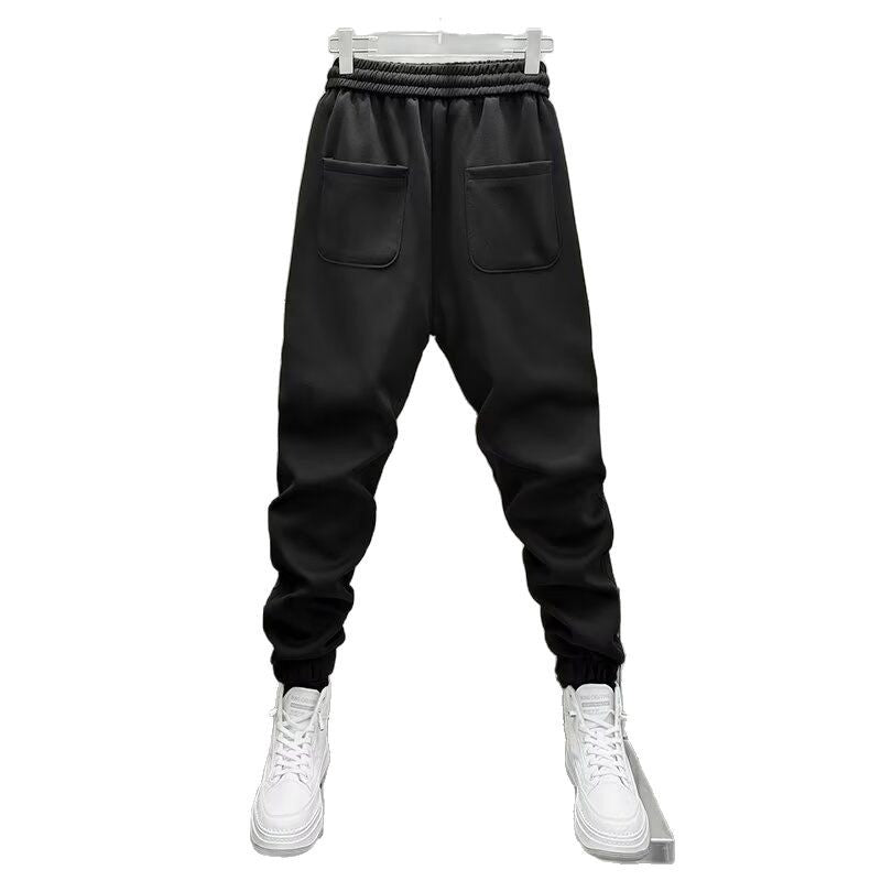Mens Spring Summer Patchwork Vertical-Stripe Casual Elastic-Waist Fashion Ankle-Fit Pants | Prime Care