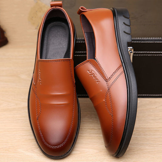 Mens Breathable Casual Business Leather Shoes Trendy And Versatile - Professional Footwear | Prime Care