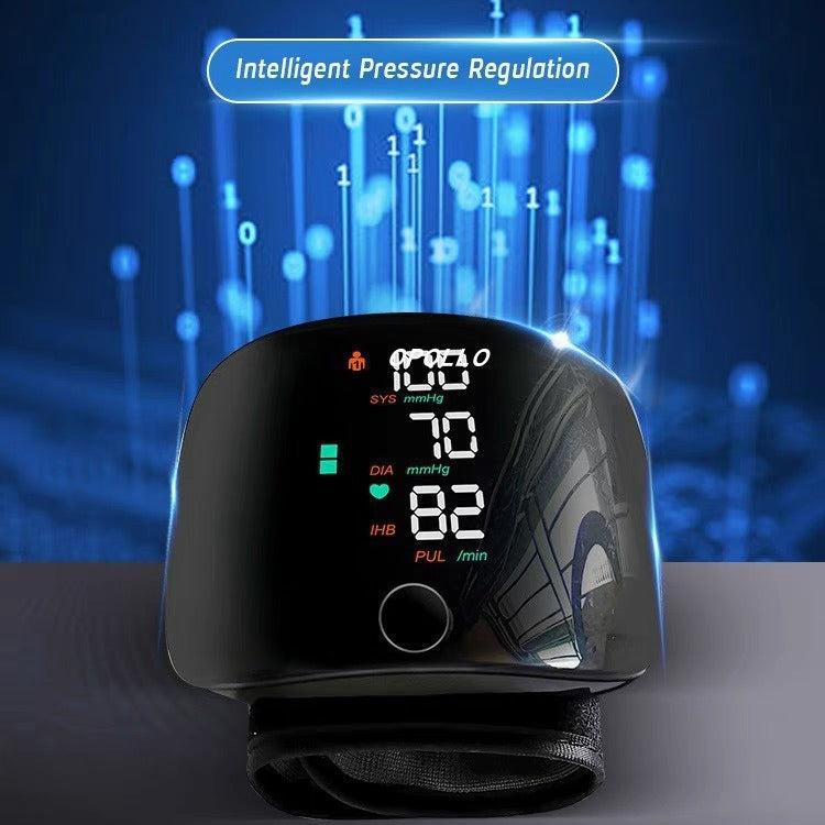Wrist Blood Pressure Monitor - Rechargeable Digital BP Cuff with Touchscreen | CE Certified