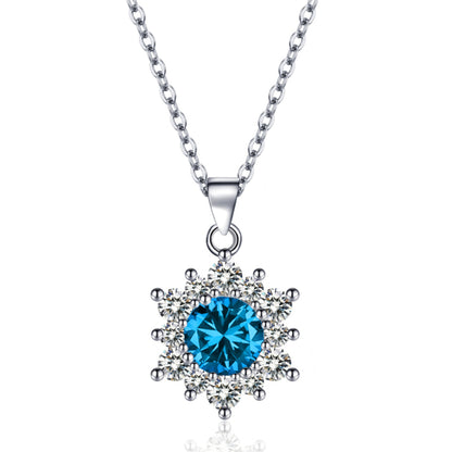 Elegant Full-diamond Snowflake Stud Earrings Pendant Necklace And Ring Jewelry Set | Prime Care