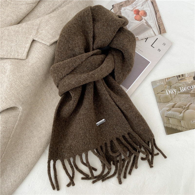 Winter Retro High-End All-Match Solid-Color Scarf - Luxury Fashion Accessory | Prime Care