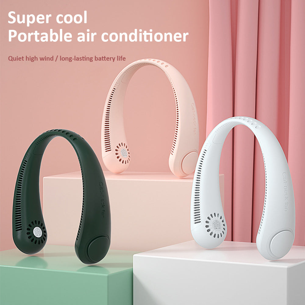 Hands-Free Neck Fan — USB Rechargeable Portable Cooling Fan